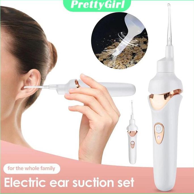 READY STOCKAlat Pembersih Telinga Sedot Elektrik Bayi Isi Ulang Korek Kuping Led Anak-anak Alat Sedo