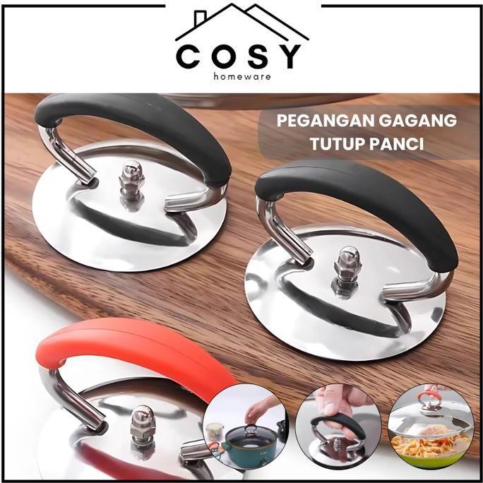 ORIQIR COSY Kenop Knop Silicon Pegangan Gagang Tutup Panci Anti Panas Tutupan Panci Stainless Baja P