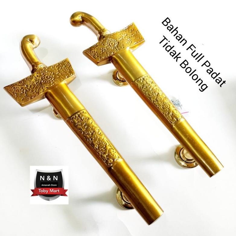 Gagang Pintu Rumah Model Keris 40Cm Antiq - Handle Pintu Keris
