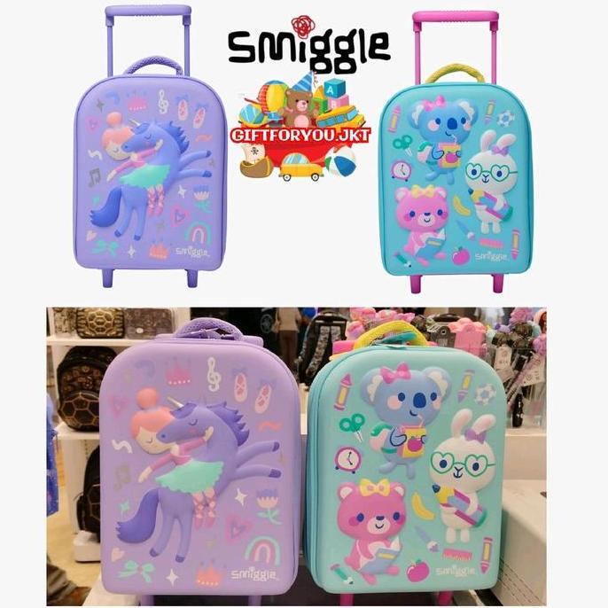 NEW Tas Trolley Anak Smiggle Ready Set Go Teeny Tiny Series Original Travel Bag Koper Kids Girls Per