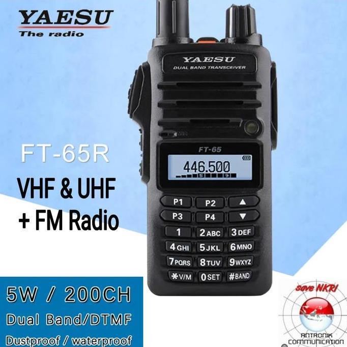 TERBARU - HT Yaesu FT65 R Dualband VHF UHF  YAESU FT-65R +FM Radio Bergaransi