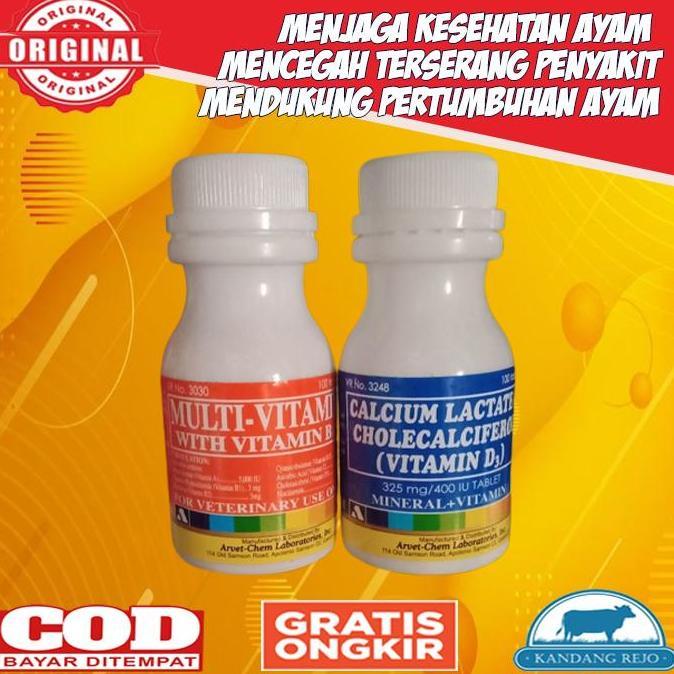 Paket Multivitamin & Calcium Lactate Untuk Ayam Original