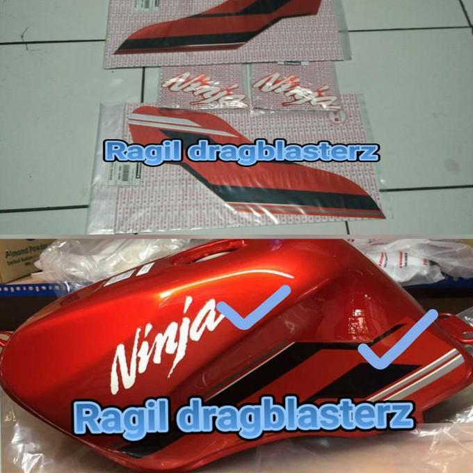 stiker/striping tangki new ninja rr SE orange 2015 orinal