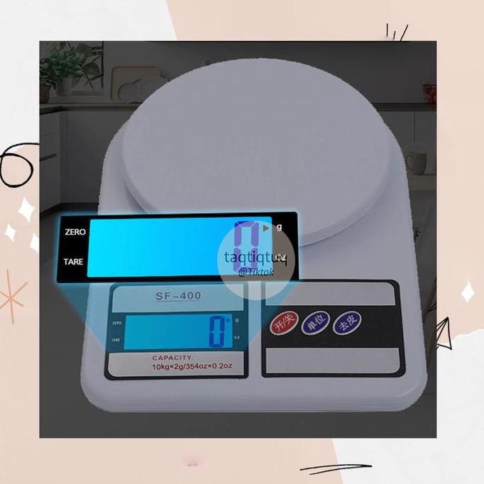 7Sakaruba - Timbangan Dapur Digital Dapat Baterai Electric Kitchen Scale Maksimal 10 Kg Timbangan Di