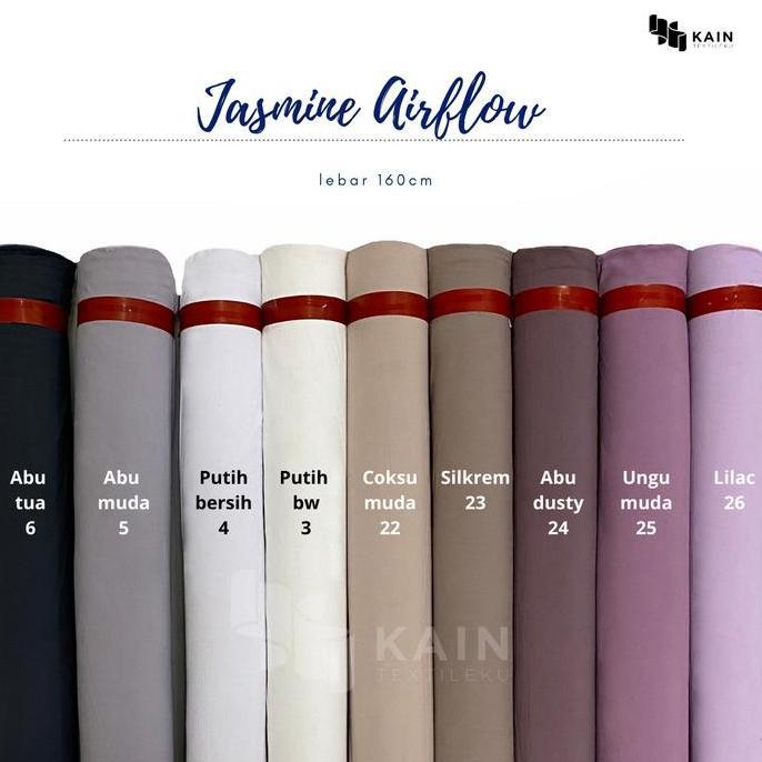 Rantimarian22 - 1 Rol Bahan Kain Jasmine Airflow Semi Crinkle 60 Yard