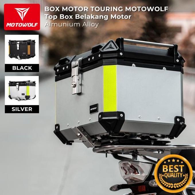 Motowolf Top Box Motor 35L 45L 50L Aluminium Orinal Pannier Touring MDL 0712 Anti Air