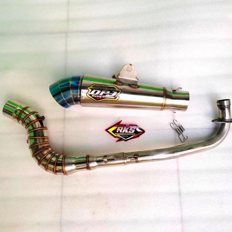 SUKMADHANI KNALPOT DPJ JIGSAW BLUE LEHER KOBRA SUPRA X 125 KARISMA JUPITER VEGA REVO ABSOLUTE BLADE 