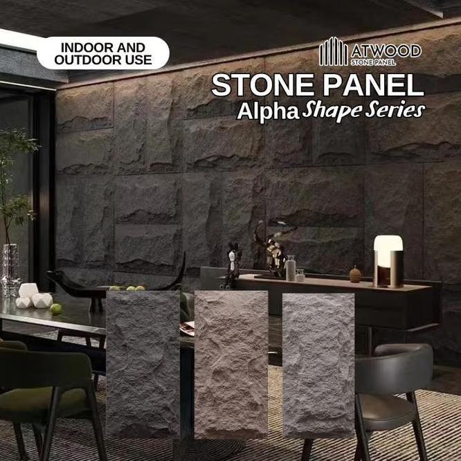 Pu Stone Panel Dinding 3D Batu Alam Wallpanel