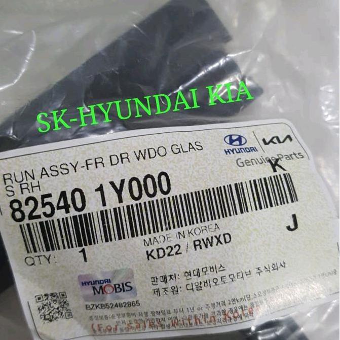 Karet Kaca Pintu Depan Kanan Run Assy Channel Front Door Window Glass Rh 82540-1Y000 Kia All New Pic