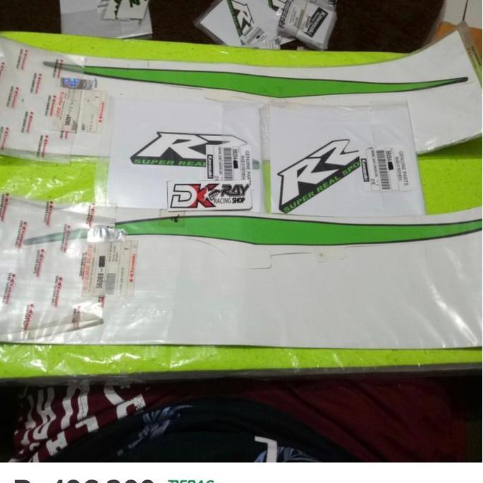 Stiker body belakang ninja rr se 2010 hijau ninja rr se set kanan dan kiri
