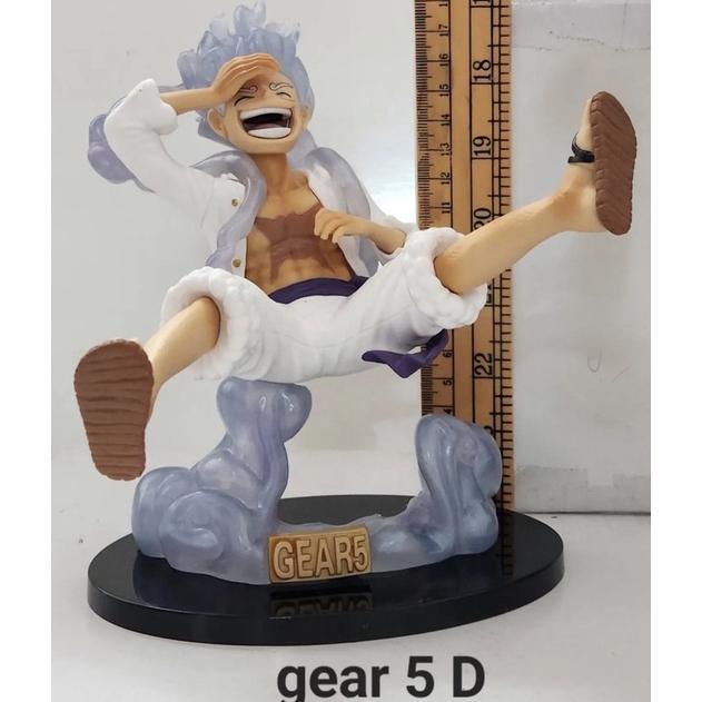 action figure one piece luffy gear 5 ketawa baju putih