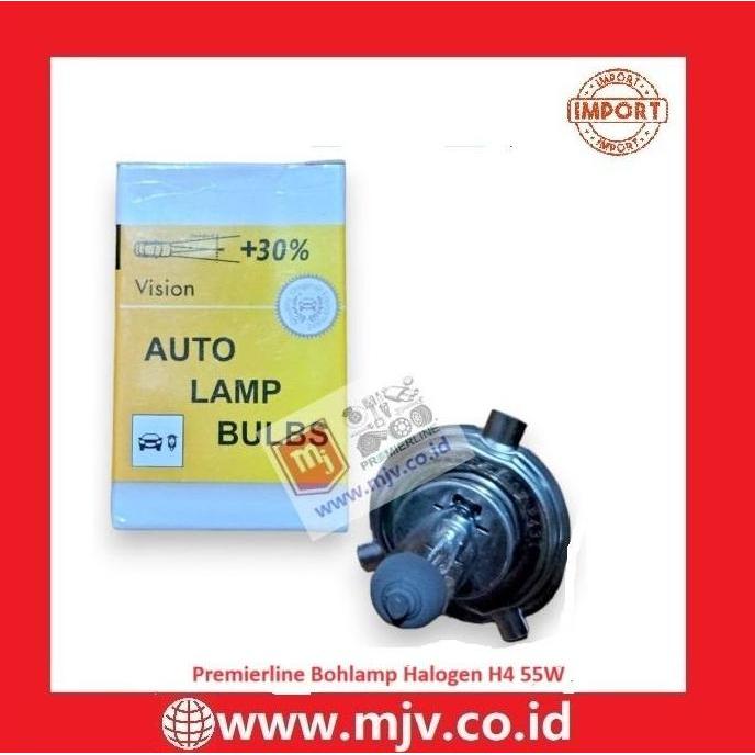 Promo Premierline Bohlamp Lampu Mobil Halogen H4 Bohlam Lampu Utama Mobil H4 Diskon