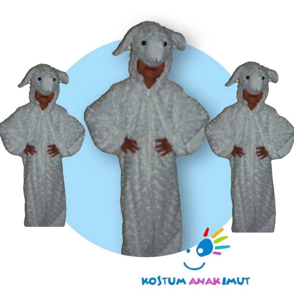 KOSTUM DOMBA PUTIH-BAJU KOSTUM DOMBA ANAK-KOSTUM KARAKTER DOMBA ANAK