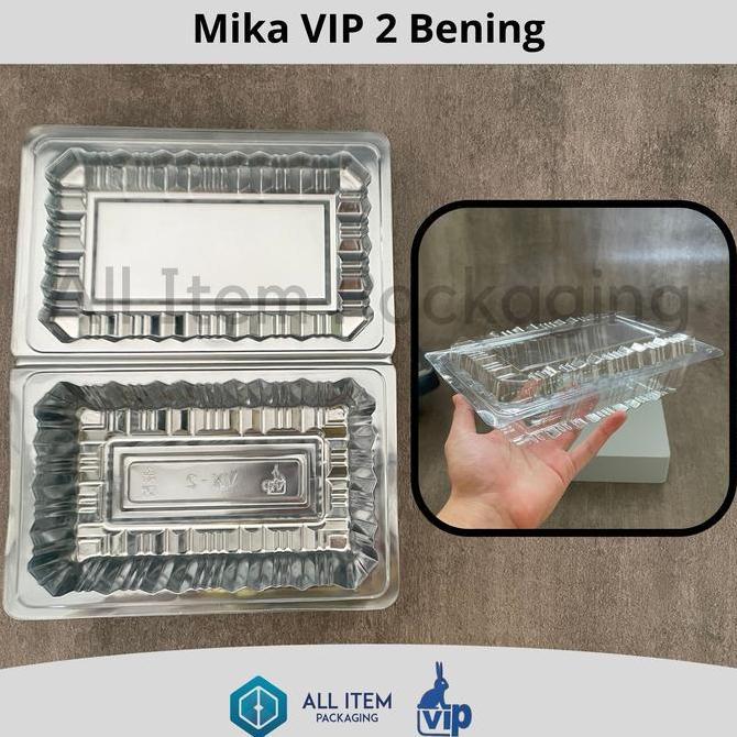 B1baylamon - Mika VIP 2 / Mika Plastik Roti Donat Kue / Box Mika Makanan @50 Pcs