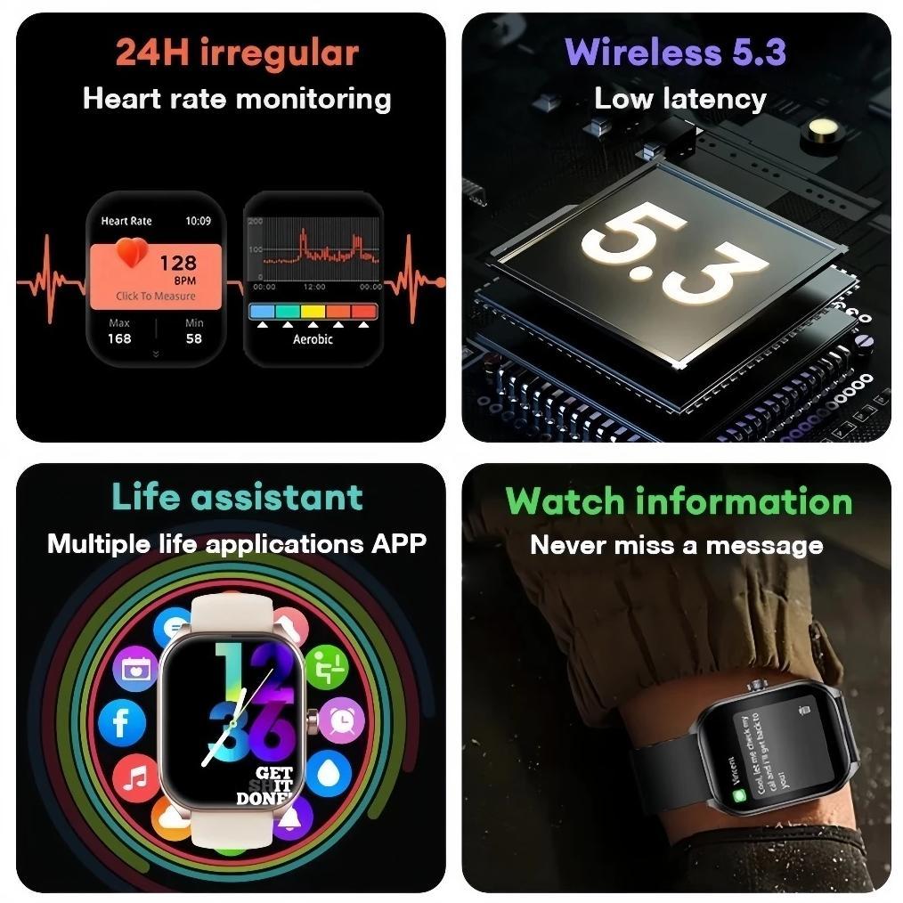 BEST DEALS Laxasfit Smartwatch Series S11 Pro MAX 2.3" AMOLED Large touch Screen Bluetooth Call IP68