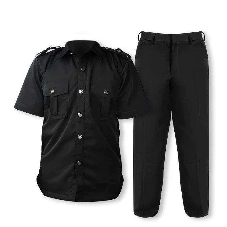 BEST SELLER [ 1 STEL ] SERAGAM SATPAM SAFARI PENDEK / BAJU SAFARI SECURITY PRIA PAKAIAN DAN CELANA S