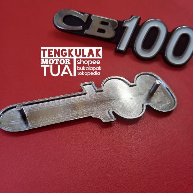 emblem tepong box bok aki cb100 k0 k1 import taiwan mirip ori sepasang