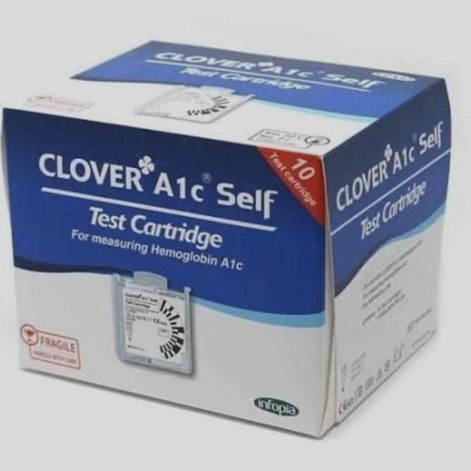 Strip Clover A1C SELF Cek HbA1C Strip Cek HbA1C Self /Alat Check HbA1C