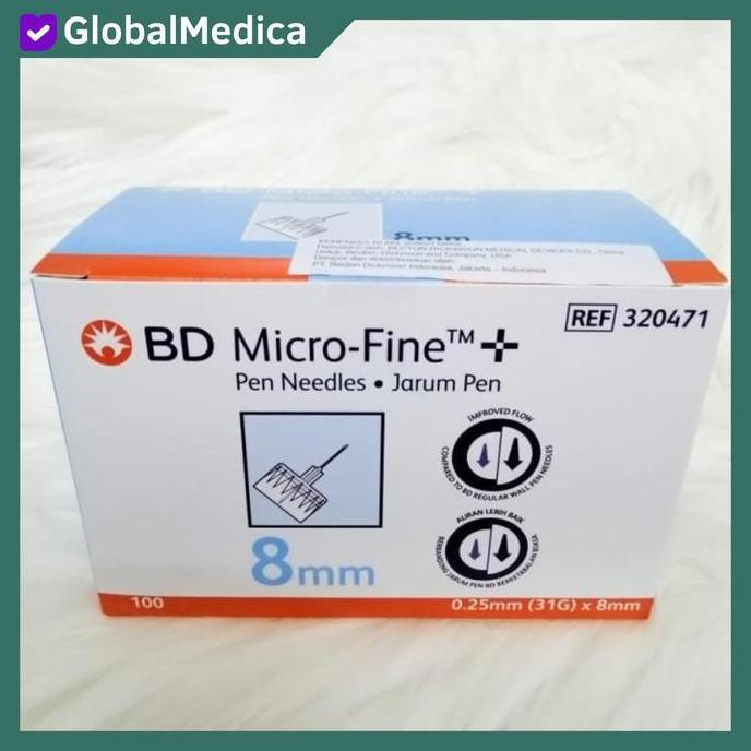 BD Micro fine, Pen Needle, Jarum insulin Biru 31g x 8mm