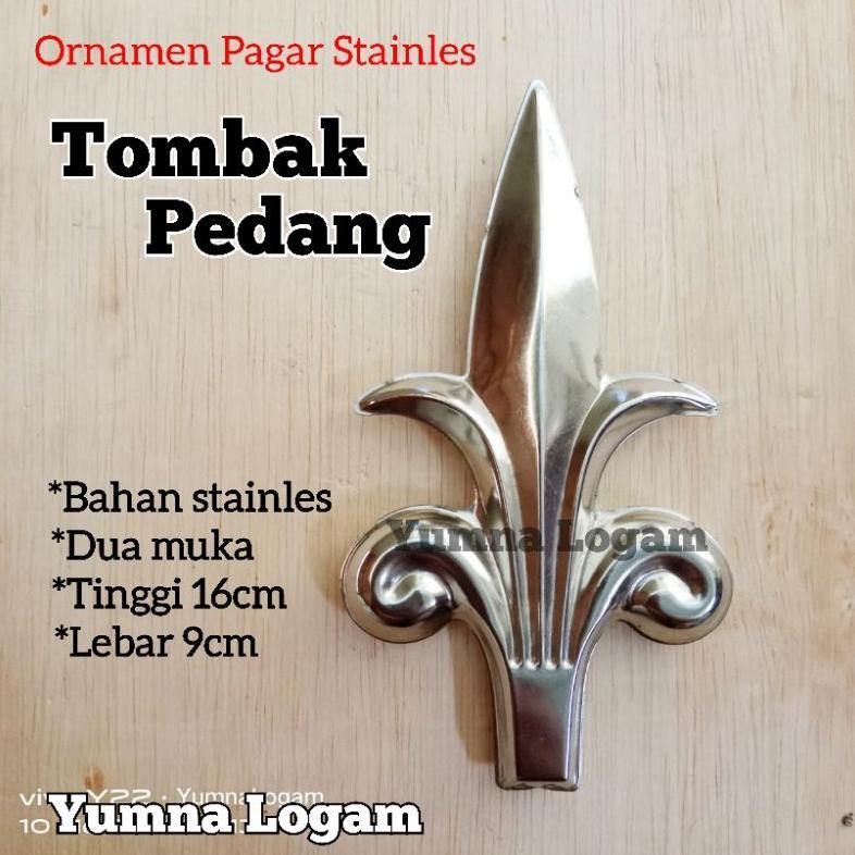 Promo Cod Ornamen Aksesoris Stainles Hiasan Pagar Teralis Rumah Model Tombak ><