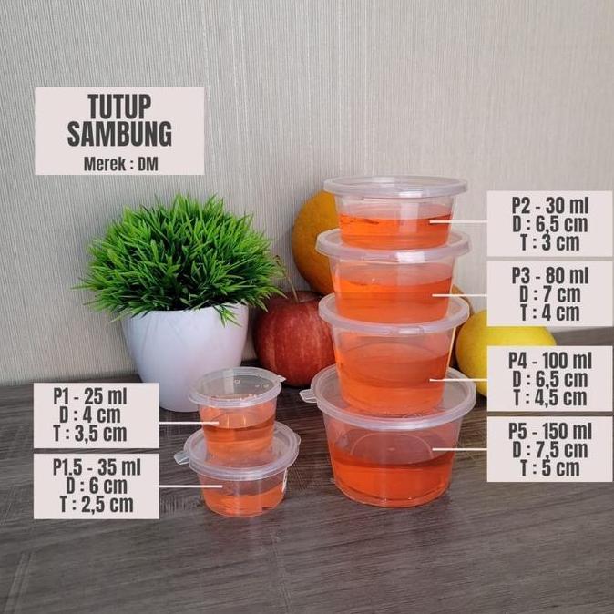 [ISI 50PCS] Thinwall Cup P3 (80 ml) /Cup Jelly Plastik / Thinwall Plastik cup rujak  7 bulanan