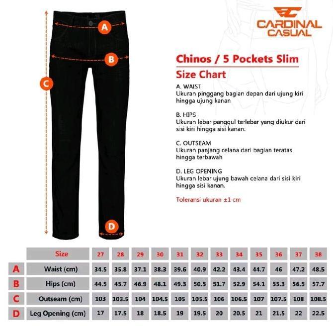 CELANA CARDINAL CASUAL OFFICER SLIMFIT WARNA COKLAT
