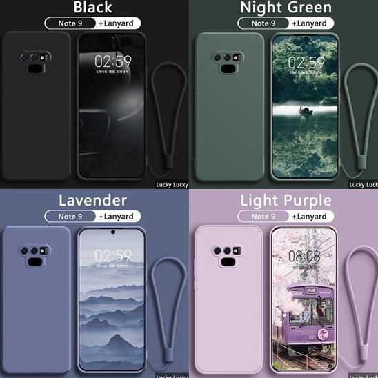 Case  untuk Samsung Note 9 Liquid Suede Bludru LANYARD tali Casing Softcase