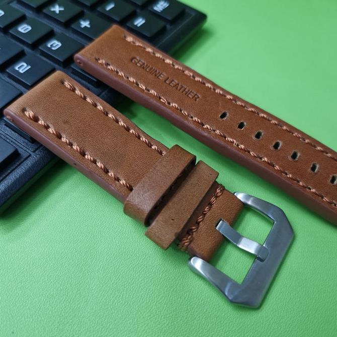 strap leather watch tali kulit jam tangan timberland nautica police panerai fosil buckle silver
