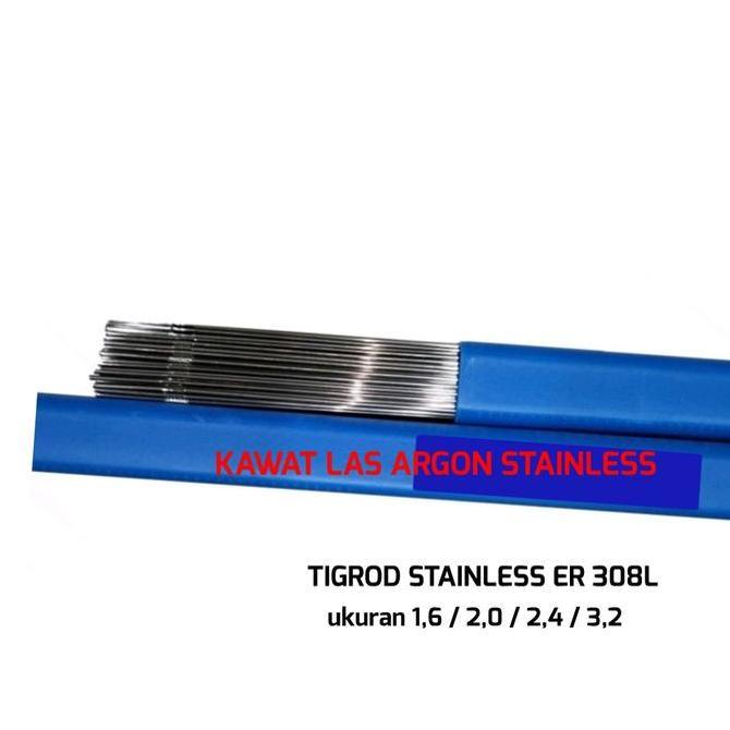 (perbox) kawat las argon tigrod stainless 308L tersedia ukuran 1,6mm 2,0mm 2,4mm 3,2mm 5kg