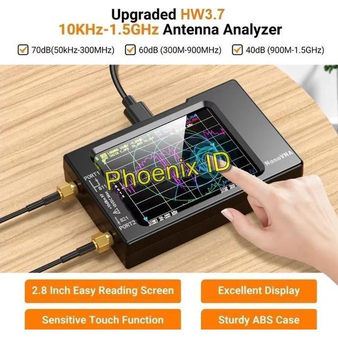 NanoVNA-H V3.7 NEW 2025 NanoVNA H Vector Network Analyzer 10kHz - 1.5 GHz HF VHF UFH Antenna analyze