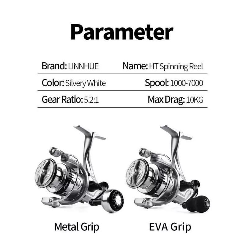 HOT DEALS Daido Reel Pancing Series HT500-7000 5.2:1 Gear Ratio 12+1 Ball Bearing Rel Rill Real Rol 