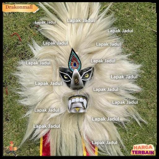 Lapak Jadul Ganongan Mahkota Mata Kaca Topeng Bujang Ganong Asli Ukiran Kayu Anak-Remaja Harga Grosi