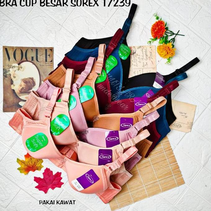 Bra Tanpa Kawat Cup Besar Sorex 17239 Size 36-42 Cup C Bra Sorex