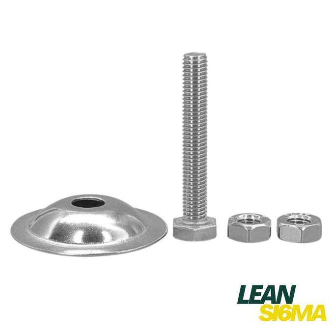 Aisuru- Adjuster Foot 53Mm Kaki Meja Conveyor Stainless Steel
