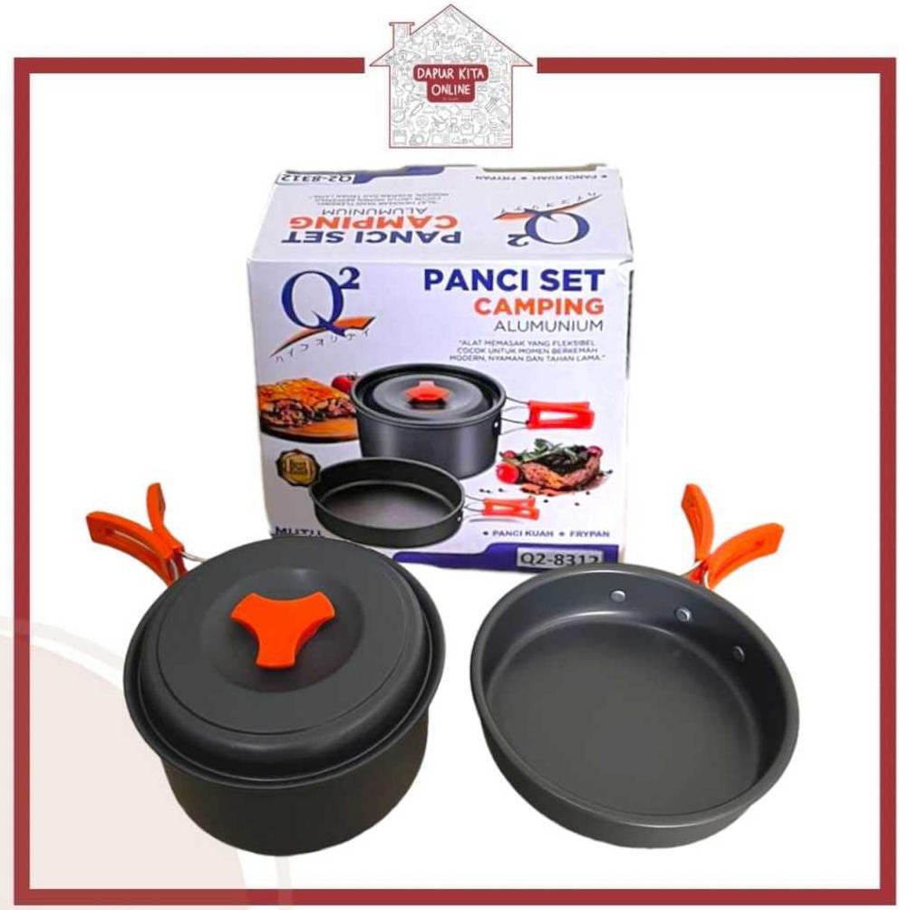 PANCI SET CAMPING Q2-8312 / PANCI SET CAMPING ALUMUNIUM Q2 8312 / ALAT MASAK CAMPING SERBAGUNA OUTDO