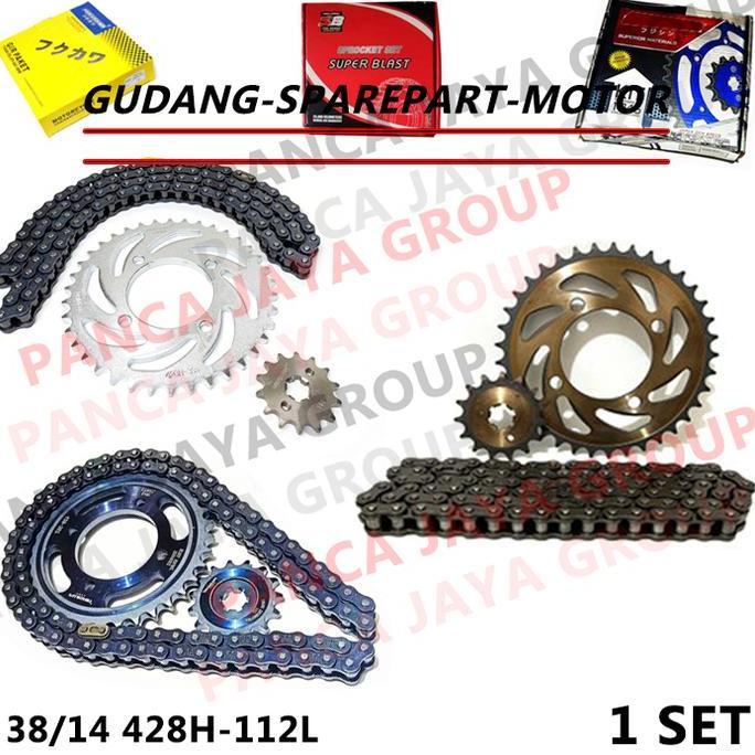 Gear Set Baja Gear Paket Rantai Sepuh Baja Racing Jupiter Mx New 135 Premium