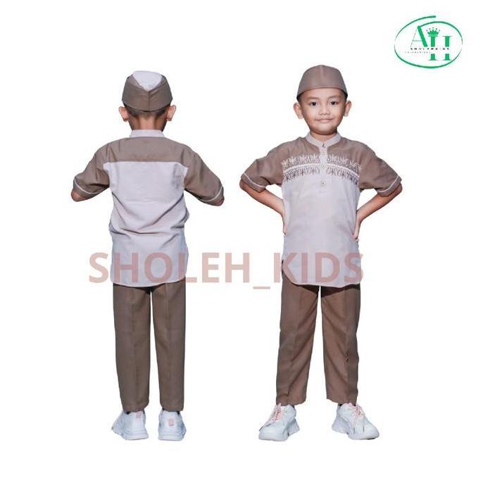 Okeajalah- Sholeh_Kids-Setelan Koko Anak Baju Koko Anak Lengan Pendek 1-12 Tahun Model Kurta Pakista