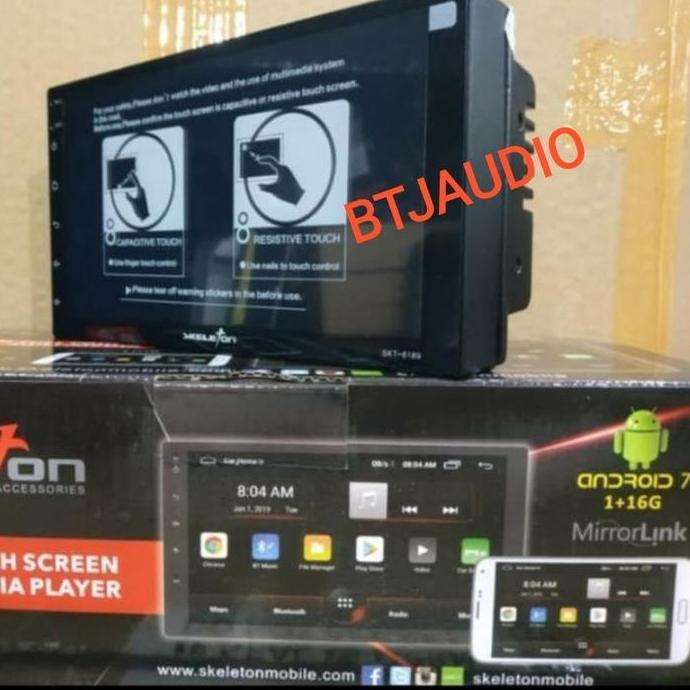 HEAD UNIT TAPE MOBIL DOUBLE DIN ANDROID SKELETON LAYAR 7 INCH