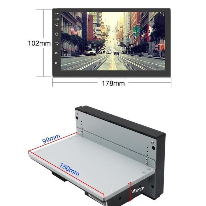 Promo 4G+64G Universal Single Din Head Unit 7/9 Inch Android 13 IPS Screen Head Unit Untuk Semua 12V