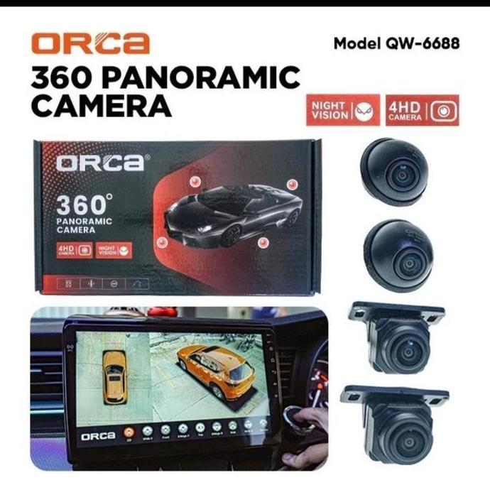 Kamera 360 ORCA QW-6688 Bird View / Kamera Parkir Mobil 360 Orca 10p