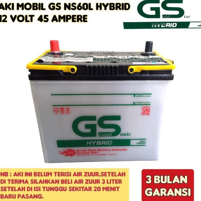 Pkksa- Aki Mobil Avanza/Rush/Taruna/Xenia/Escudo Gs Gold Star Ns60 45 Ampere
