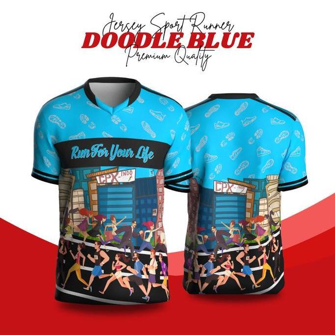 Fotwell- Baju Kaos Jersey Running Daily Sport Wear Sepeda Gunung Mtb Downhill Cuci Gudang