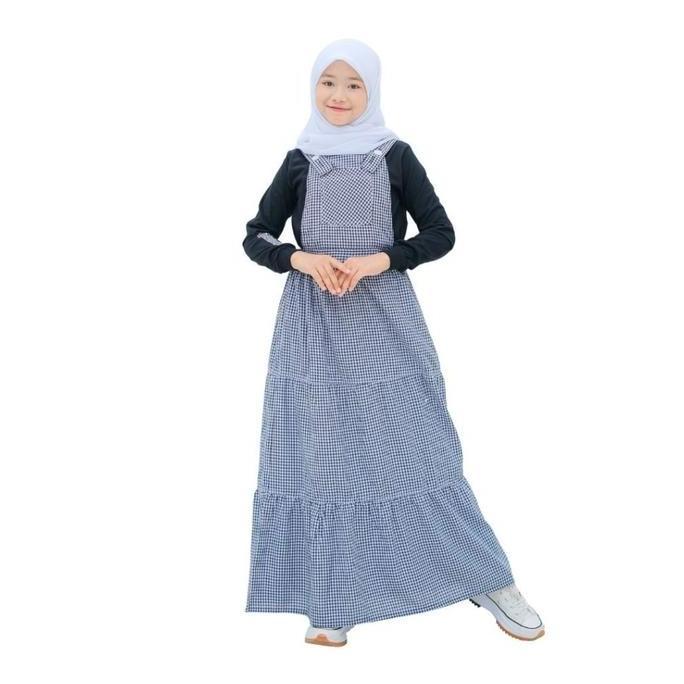Okeajalah- Shibakids Gamis Anak Perempuan  Dress  Katun Over All  Setelan  Baju Kodok  / Baju Kodok 