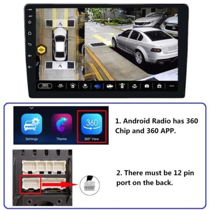Kamera 360 ORCA QW-6688 / Kamera Parkir Mobil 360 ORCA 10p Bird View