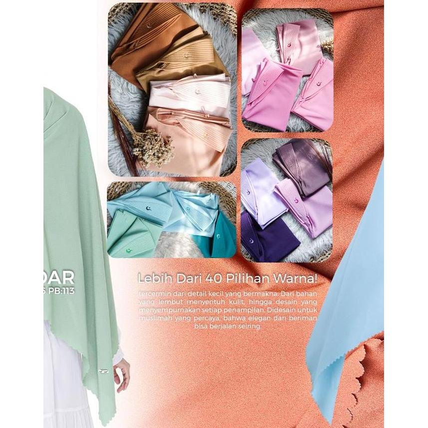 Heddosu- Nun Jilbab Ornela / Segiempat Instan Dengan Pet / Jilbab Segiempat Instan Kancing / Jilbab 