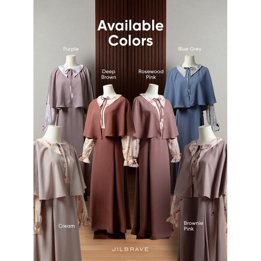 Shukyo- Jilbrave Jenna Dress Gamis Lebaran Nita 4 In 1 Look Motif Tencel