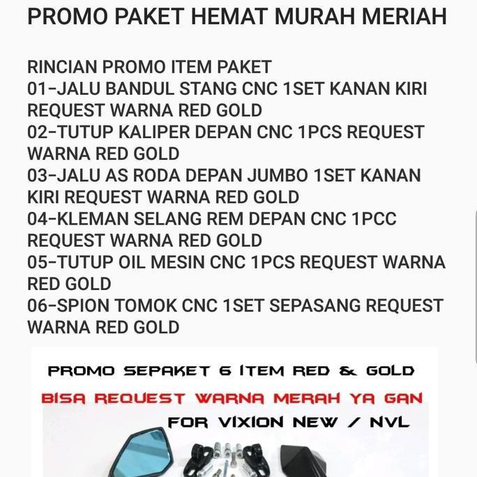SPION VIXION NEW-NVL VARIASI SEPAKET 6 ITEM