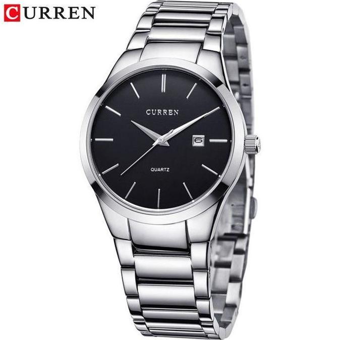 Boshi- Jam Tangan Pria Analog Tali Stainless Steel Curren 8106