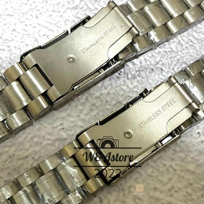Boshi- Strap Tali Jam Tangan Rantai Full Stainless Lurus Curve 18 20 22 24 Mm