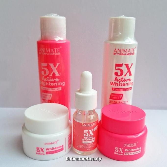 Youme- Animate Paket Kulit Glowing Whitening Series + Serum Gold 24K Acid Facial Peratan Mencerahkan